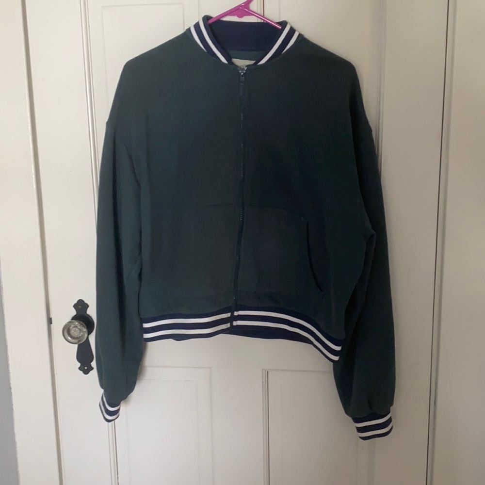Green Cropped Sweatshirt